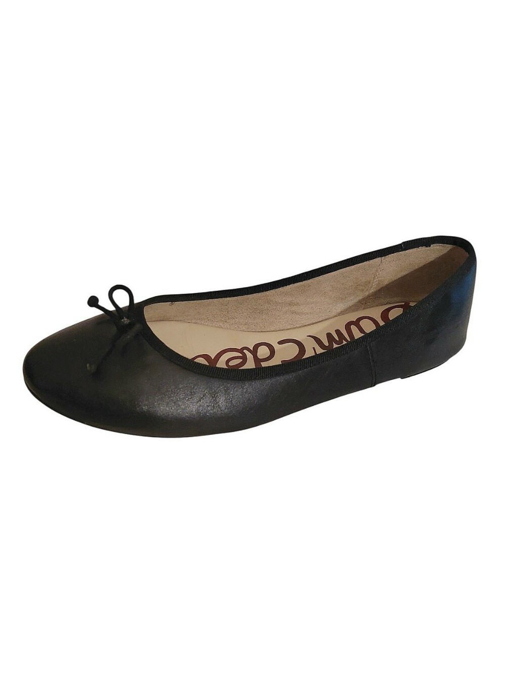 Sam Edelman Black Leather Balletcore Ballet Flat Shoes
